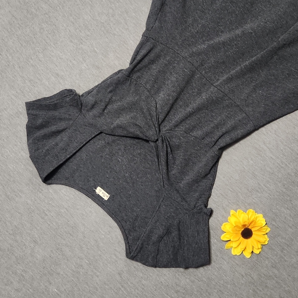 Y2K Hollister Gray Knit Casual Fit & Flare A-Line Skater Summer Fall Mini Dress - Picture 4 of 10